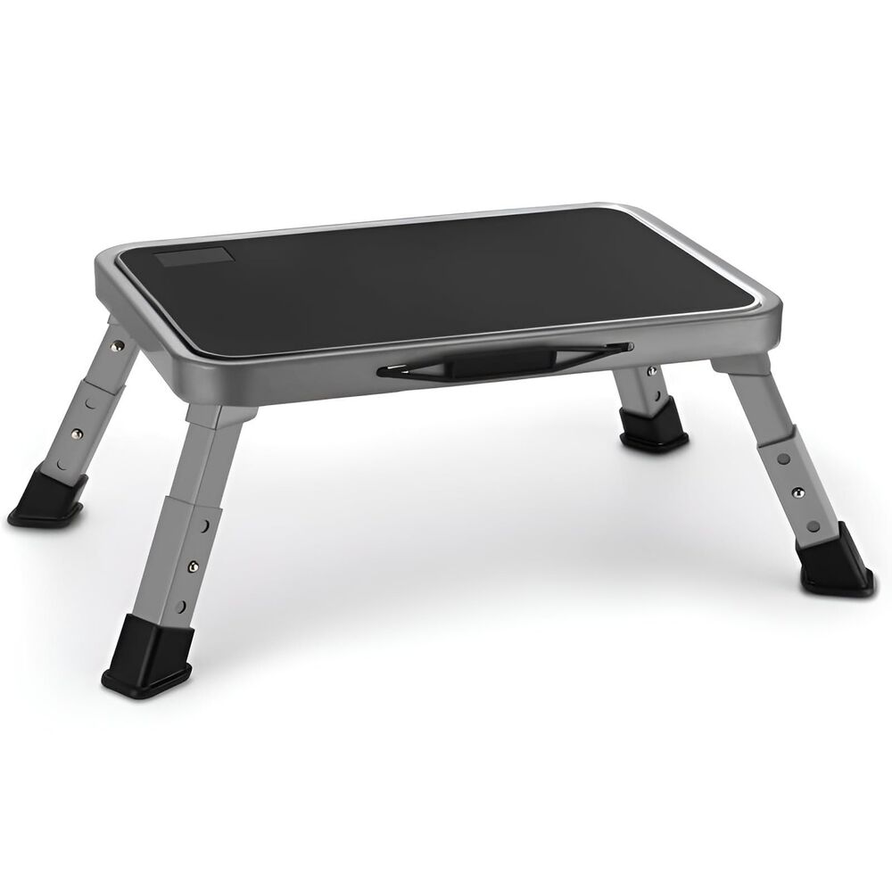Jocauto Foldable Step Stool, Adjustable Step Stool with a Non-Slip Platform